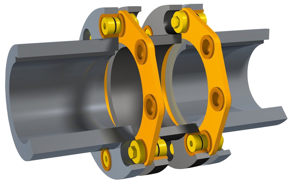 Easytoassemble shaft couplings for torques up to 110,000 Nm